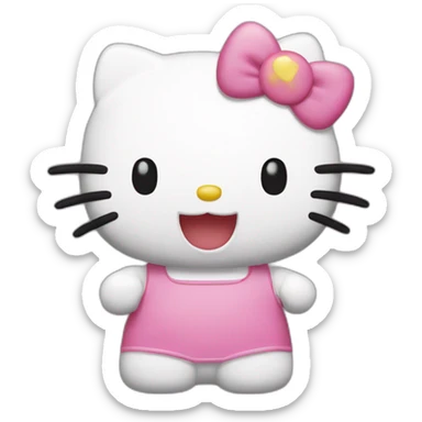Hello kitty happy sticker