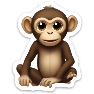 Monkey American Flag sticker