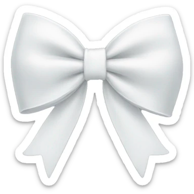 White bow sticker