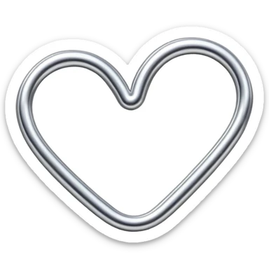 heart shaped paper clip sticker