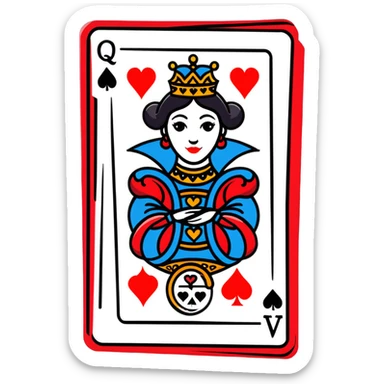 Queen of Hearts from Alice in Wonderland sticker