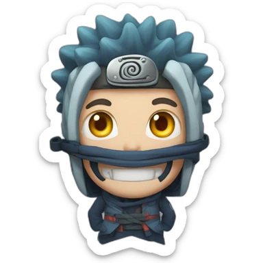 la fusion entre un kraken mignon et naruto sticker