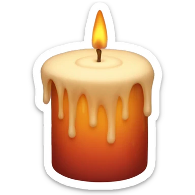 Candle melting fall vibes  sticker