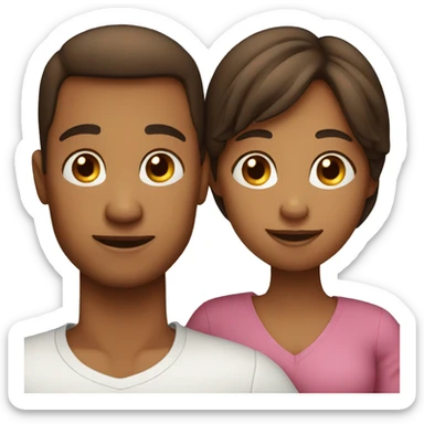 Family of a pregnant woman, man, 18 month old son sticker