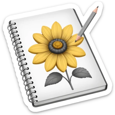 a pencil drawing in a notebook  sticker