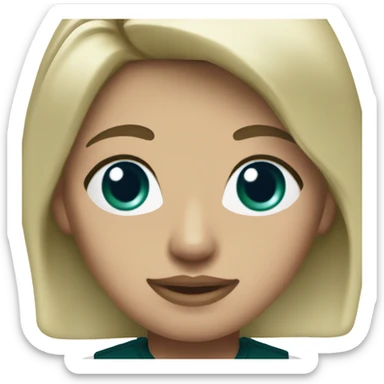 Short blond hair blue eyes female as Philadelphia Eagles  sticker