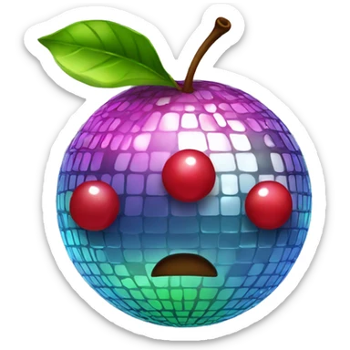 discoball cherries sticker