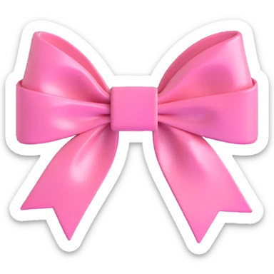 glossy pink Chanel bow sticker