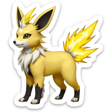Houndour-Electrike-Jolteon-Fakémon-hybrid-creature (full body)  sticker
