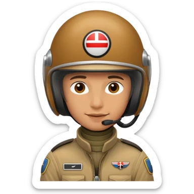 f1 pilot with helmet on sticker