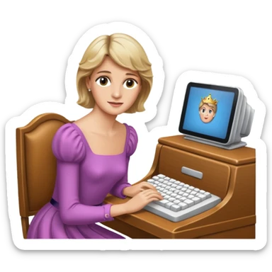 content face typing, Princess Diana sticker