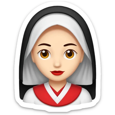 Kırmızı kıvırcık kısa saçlı, beyaz tenli badem gözlü kadın emojisi sticker