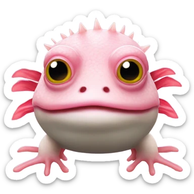 pepe but as an axolotl sticker