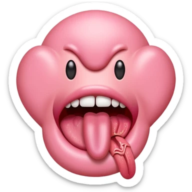 Une langue tendue avec inscrit 99 dessus sticker