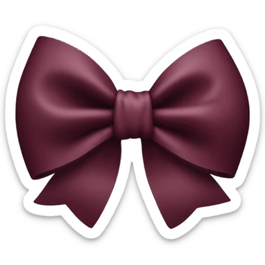 burgundy bow sticker