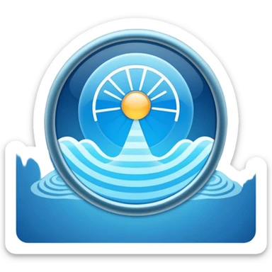 radar wave signals sticker