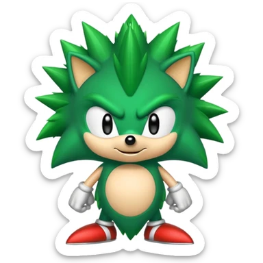 yeşil sonic sticker