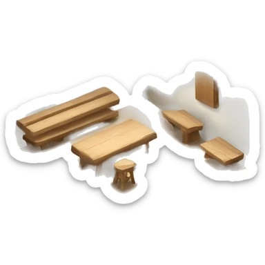 scenography wood flat sticker