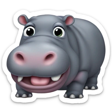Fat hippo sticker