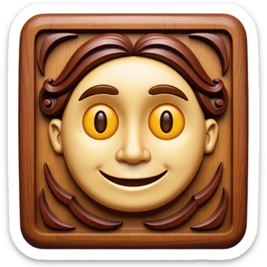 Wood carving sticker