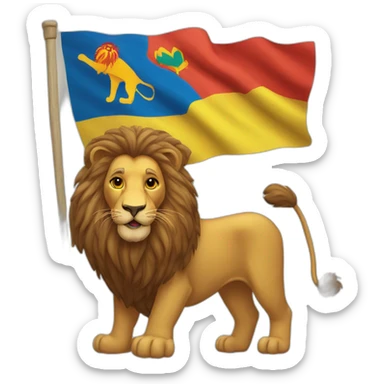 Lion-with-flag-kabyle sticker