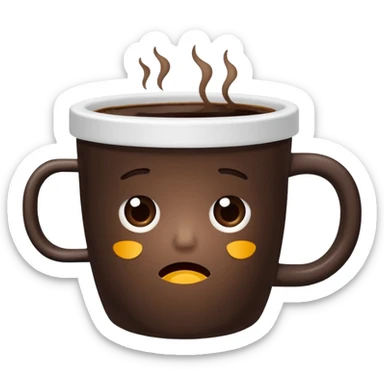 Bad coffee / sad coffee sticker