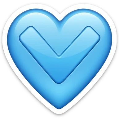 Beyaz tick dışı mavi sticker