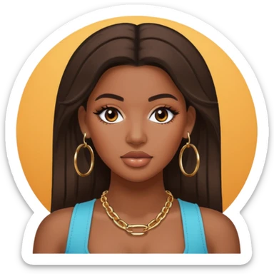 chloe kardashian with earrings sticker