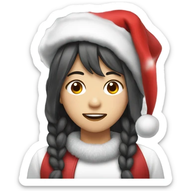 A Kpop singer with a Christmas hat sticker