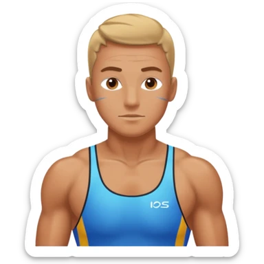 swimming athlete sticker