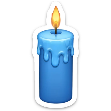 blue candles sticker