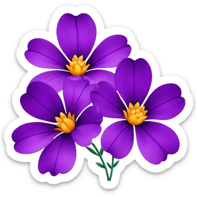 Purple flowers sticker