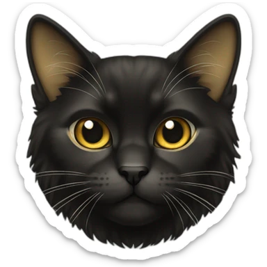 Black and golden persion cat sticker