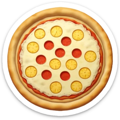 pizza with pineapple sticker