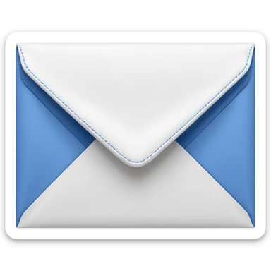 a beautiful white envelope sticker