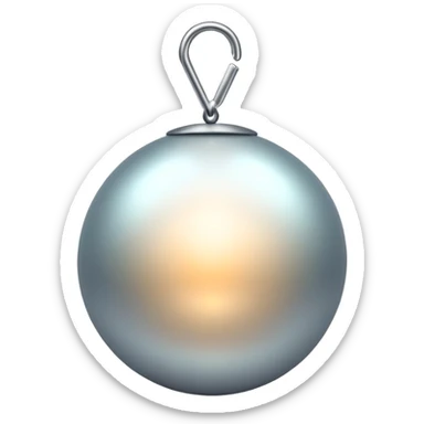 Glowing sphere with subtle masculine style essence, minimalist hanger element integrated, clean lines with soft aura waves sticker