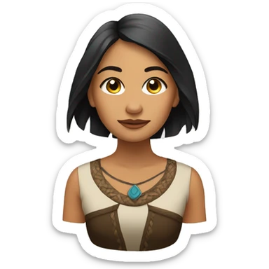 Māori woman with tā moko sticker