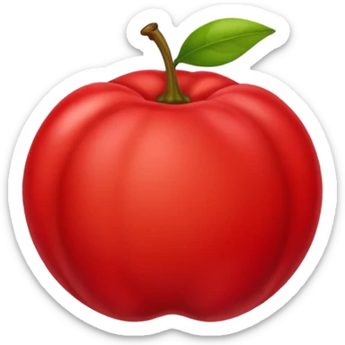 Eu quero um emoji de acerola normal, como todos os outros emojis de fruta sticker