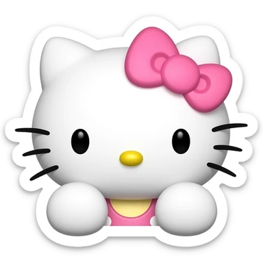 Pink hello kitty phone sticker