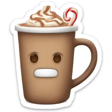 Beige hot chocolate  sticker