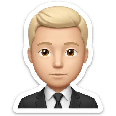 business man portrait, head and shoulders only, wearing a formal suit and tie, confident professional expression, modern corporate vibe, 3D cartoon, mobile game icon style, clean background, no text, no watermark sticker