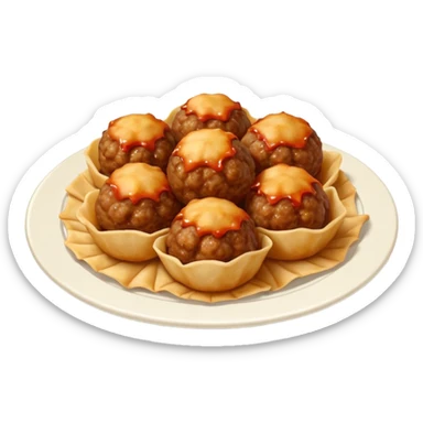 Wontons Beef Meatballs sticker