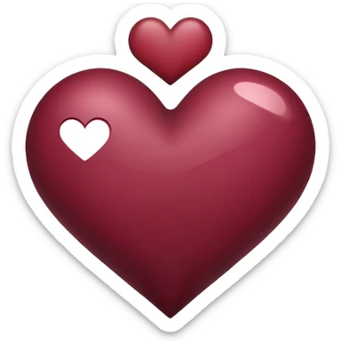 Zen data Burgundy heart sticker