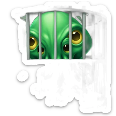 cthulhu in a cage open doors sticker