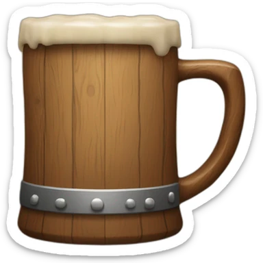 wood beer mug sticker