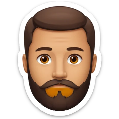 the man with a beard only on his chin sticker