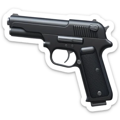 pistol with silencer sticker