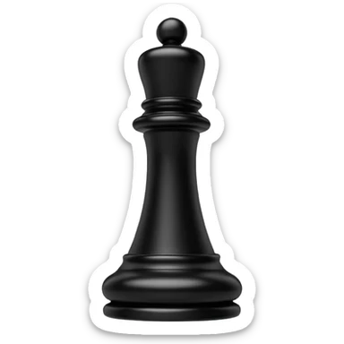 black chess pieces, rook piece sticker
