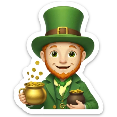 funny leprechaun sticker