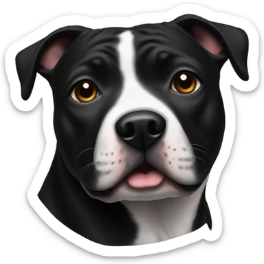 Staffie noir Noël  sticker